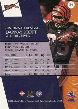 1999 Collector's Edge First Place #34 Darnay Scott Back