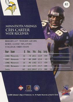 1999 Collector's Edge First Place #82 Cris Carter Back
