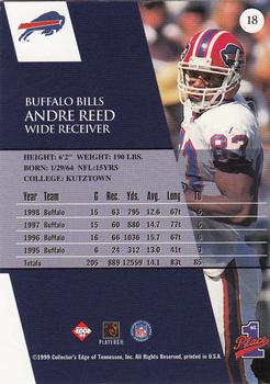 1999 Collector's Edge First Place #18 Andre Reed Back