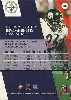 1999 Collector's Edge First Place #116 Jerome Bettis Back