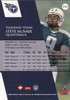 1999 Collector's Edge First Place #144 Steve McNair Back