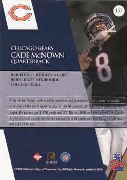 1999 Collector's Edge First Place #157 Cade McNown Back