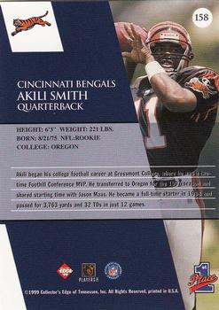 1999 Collector's Edge First Place #158 Akili Smith Back