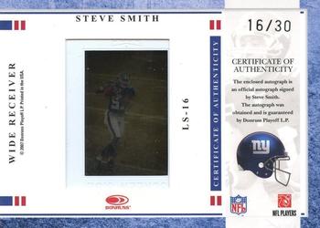 2007 Leaf Limited - Slideshow Autographs #LS-16 Steve Smith Back