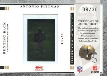 2007 Leaf Limited - Slideshow Autographs #LS-22 Antonio Pittman Back