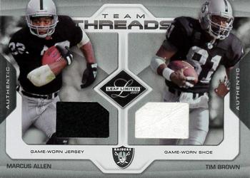 2007 Leaf Limited - Team Threads Dual #TC-12 Marcus Allen / Tim Brown Front