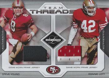 2007 Leaf Limited - Team Threads Dual Prime #TC-1 Steve Young / Ronnie Lott Front