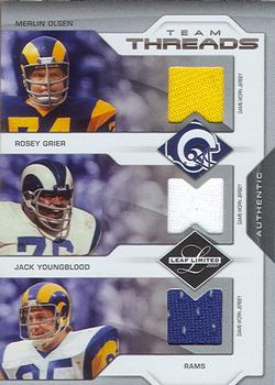 2007 Leaf Limited - Team Threads Triples #TT-8 Merlin Olsen / Rosey Grier / Jack Youngblood Front