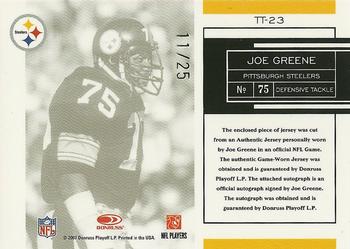 2007 Leaf Limited - Team Trademarks Autograph Materials #TT-23 Joe Greene Back