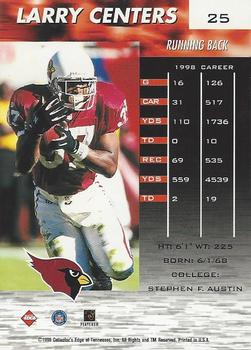 1999 Collector's Edge Fury #25 Larry Centers Back