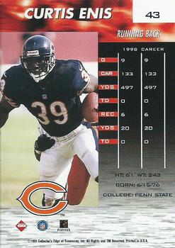 1999 Collector's Edge Fury #43 Curtis Enis Back