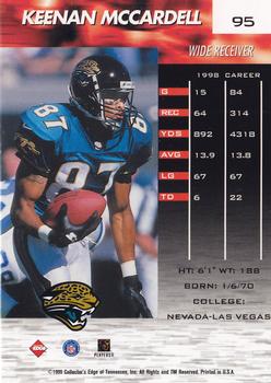 1999 Collector's Edge Fury #95 Keenan McCardell Back