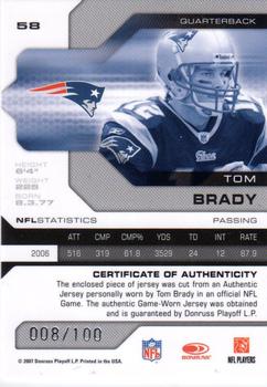 2007 Leaf Limited - Threads #58 Tom Brady Back