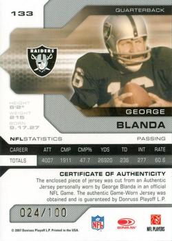2007 Leaf Limited - Threads #133 George Blanda Back