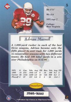 1999 Collector's Edge Masters #5 Adrian Murrell Back