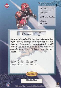 1999 Collector's Edge Masters #41 Damon Griffin Back
