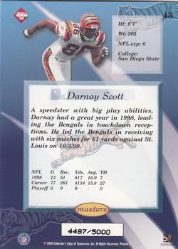1999 Collector's Edge Masters #43 Darnay Scott Back