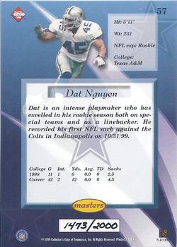 1999 Collector's Edge Masters #57 Dat Nguyen Back
