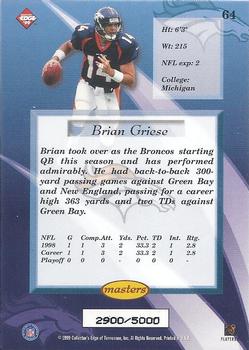 1999 Collector's Edge Masters #64 Brian Griese Back