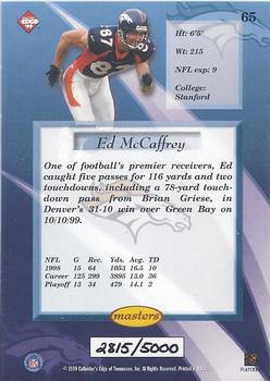 1999 Collector's Edge Masters #65 Ed McCaffrey Back