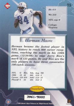 1999 Collector's Edge Masters #75 Herman Moore Back