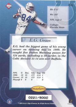 1999 Collector's Edge Masters #84 E.G. Green Back