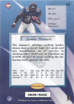 1999 Collector's Edge Masters #92 James Stewart Back