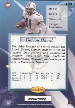 1999 Collector's Edge Masters #100 Damon Huard Back