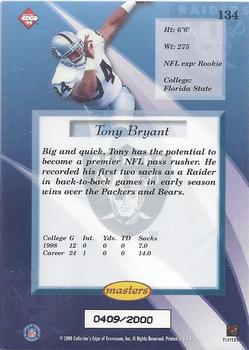 1999 Collector's Edge Masters #134 Tony Bryant Back