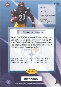 1999 Collector's Edge Masters #150 Amos Zereoue Back