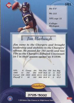 1999 Collector's Edge Masters #161 Jim Harbaugh Back