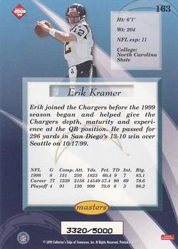 1999 Collector's Edge Masters #163 Erik Kramer Back