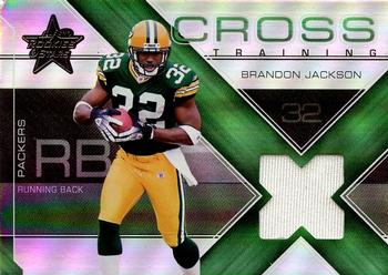 2007 Leaf Rookies & Stars - Crosstraining Materials Green #CT-8 Brandon Jackson Front