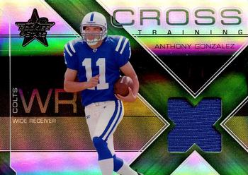 2007 Leaf Rookies & Stars - Crosstraining Materials Green #CT-9 Anthony Gonzalez Front