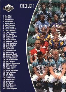 1999 Collector's Edge Odyssey #01 Checklist 1: 1-158 Front