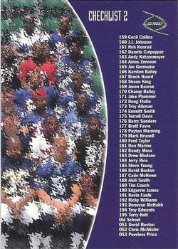1999 Collector's Edge Odyssey #02 Checklist 2: 159-195 and Inserts Front