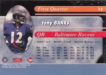 1999 Collector's Edge Odyssey #13 Tony Banks Back