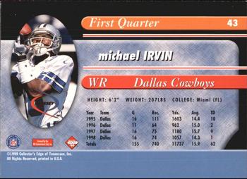 1999 Collector's Edge Odyssey #43 Michael Irvin Back