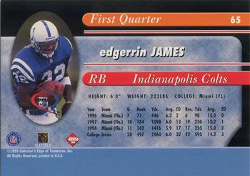 1999 Collector's Edge Odyssey #65 Edgerrin James Back