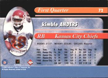 1999 Collector's Edge Odyssey #72 Kimble Anders Back