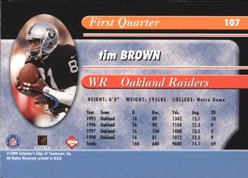 1999 Collector's Edge Odyssey #107 Tim Brown Back
