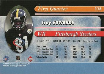 1999 Collector's Edge Odyssey #116 Troy Edwards Back