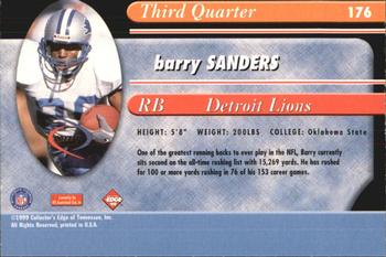 1999 Collector's Edge Odyssey #176 Barry Sanders Back