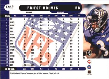 1999 Collector's Edge Supreme #012 Priest Holmes Back