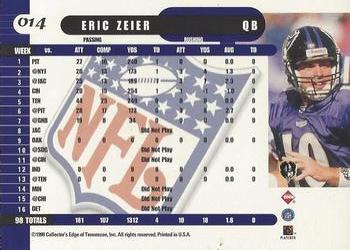 1999 Collector's Edge Supreme #014 Eric Zeier Back