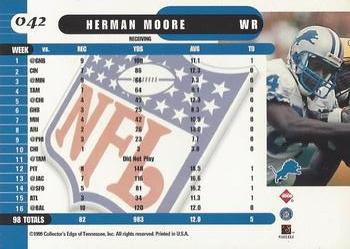 1999 Collector's Edge Supreme #042 Herman Moore Back