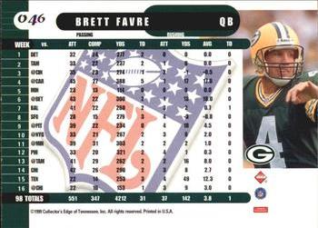 1999 Collector's Edge Supreme #046 Brett Favre Back