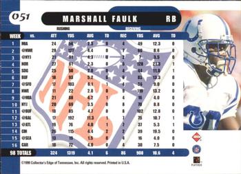 1999 Collector's Edge Supreme #051 Marshall Faulk Back