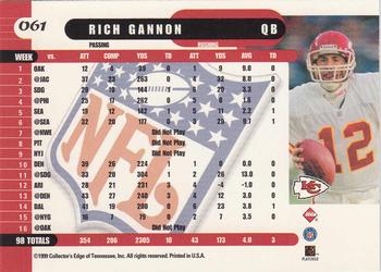 1999 Collector's Edge Supreme #061 Rich Gannon Back