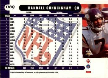 1999 Collector's Edge Supreme #069 Randall Cunningham Back